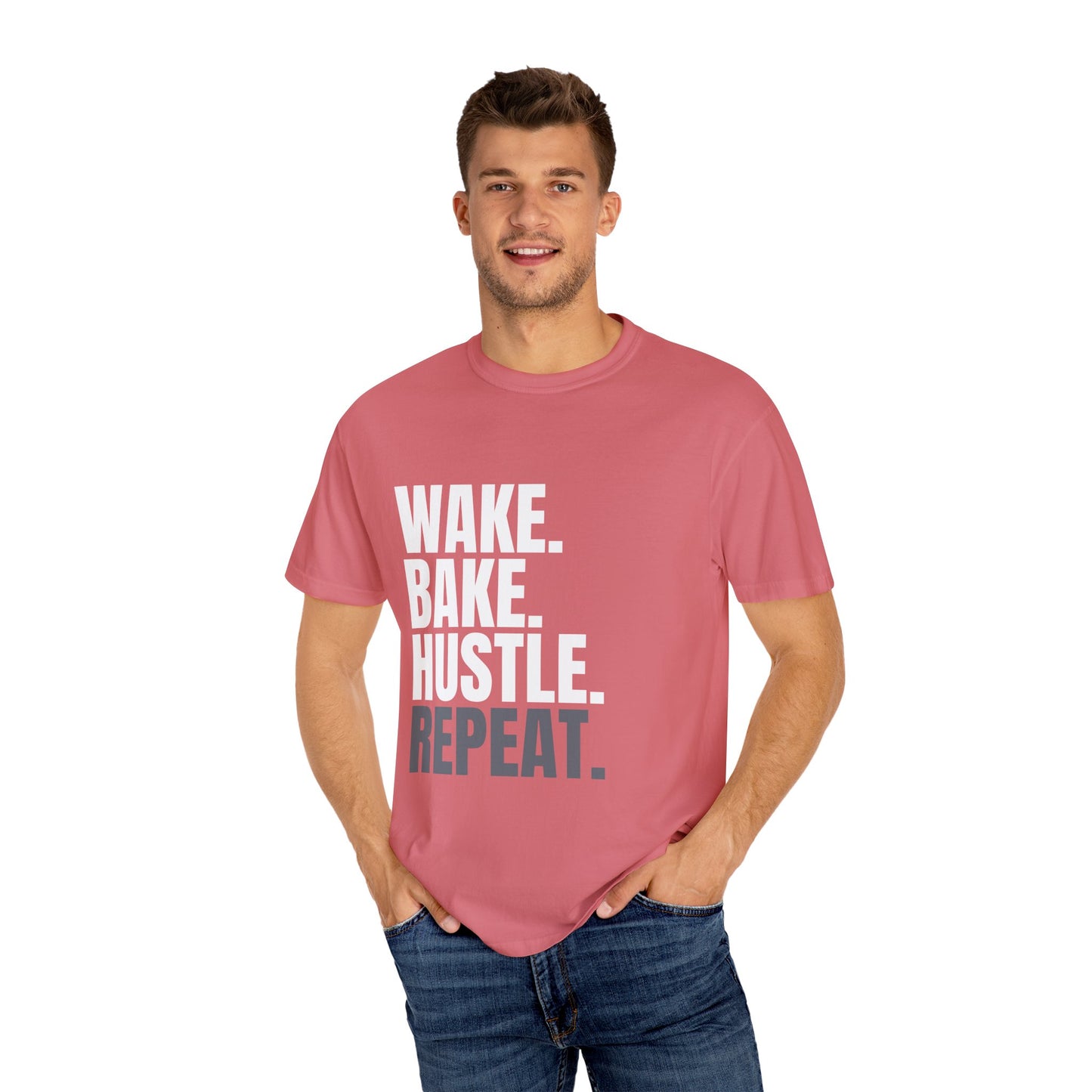 WAKE. BAKE. HUSTLE. REPEAT. – The Daily Ritual Tee