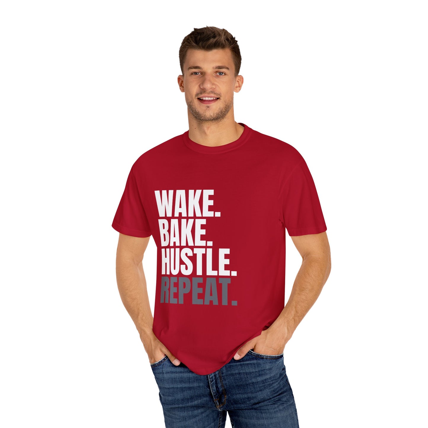 WAKE. BAKE. HUSTLE. REPEAT. – The Daily Ritual Tee