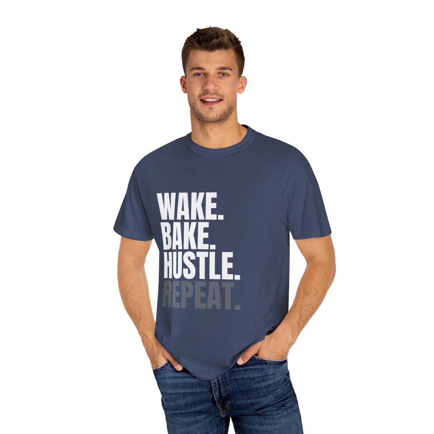 WAKE. BAKE. HUSTLE. REPEAT. – The Daily Ritual Tee