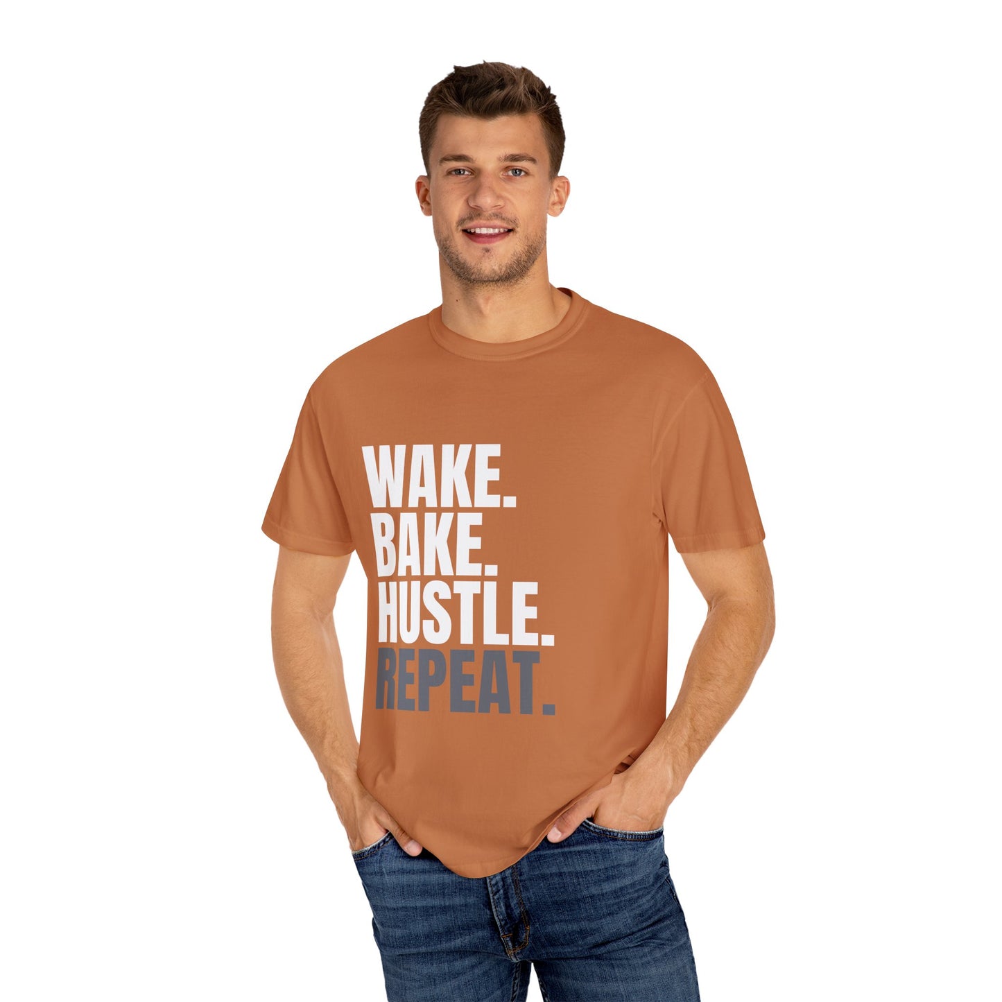 WAKE. BAKE. HUSTLE. REPEAT. – The Daily Ritual Tee